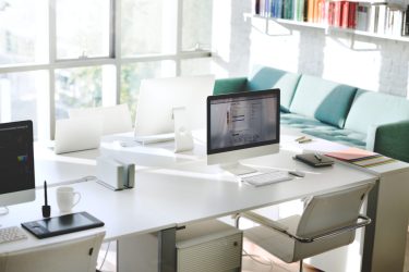 Contemporary Room Workplace Office Supplies Concept